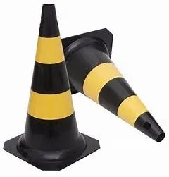Cone Preto e Amarelo Slim - 75 Cm - Foto 4