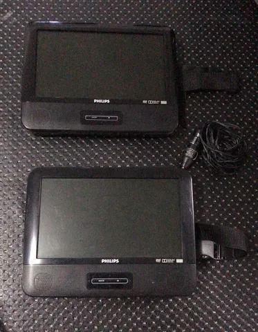 DVD de carro duplo, portátil, R$ 150