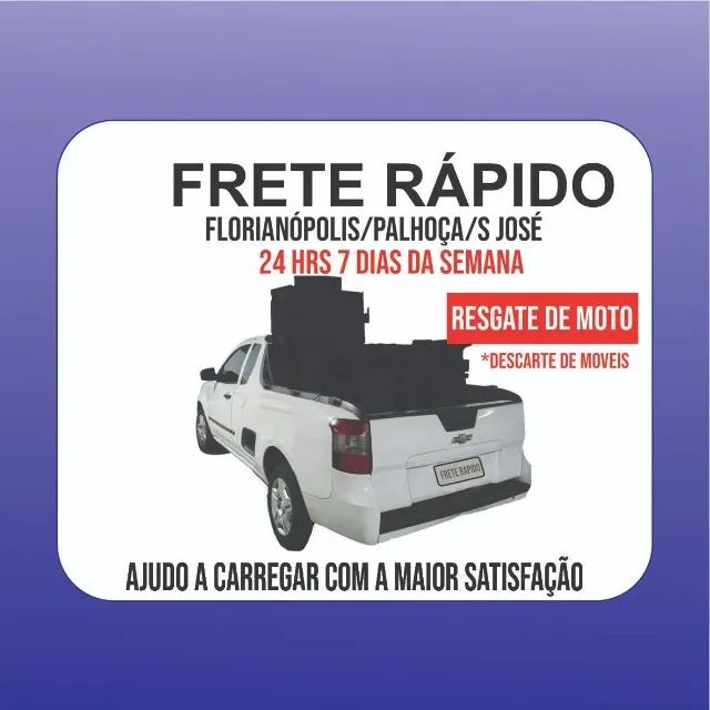 Frete 24 hrs na Grande Florianópolis (Florianópolis, São José, Biguaçu e Palhoça)