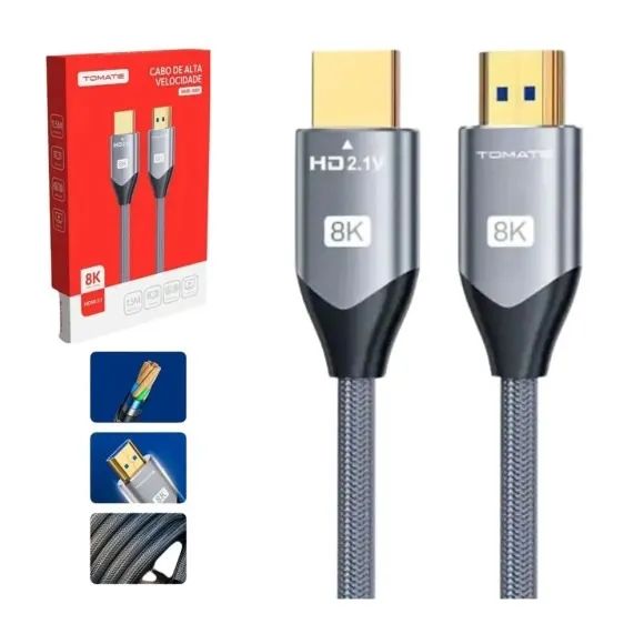 Cabo HDMI 8k 1,5 Metros  MHD-8001 Loja Coimbra Computadores Entregamos - Foto 3