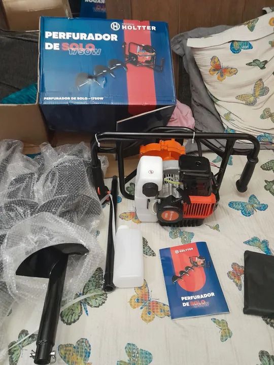 Perfurador  de solo a gasolina completo com 03 Brocas - Foto 5