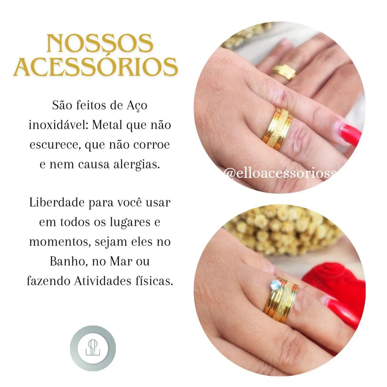 Alianças Banhadas a Ouro com Anel e Caixa de veludo  - Foto 3