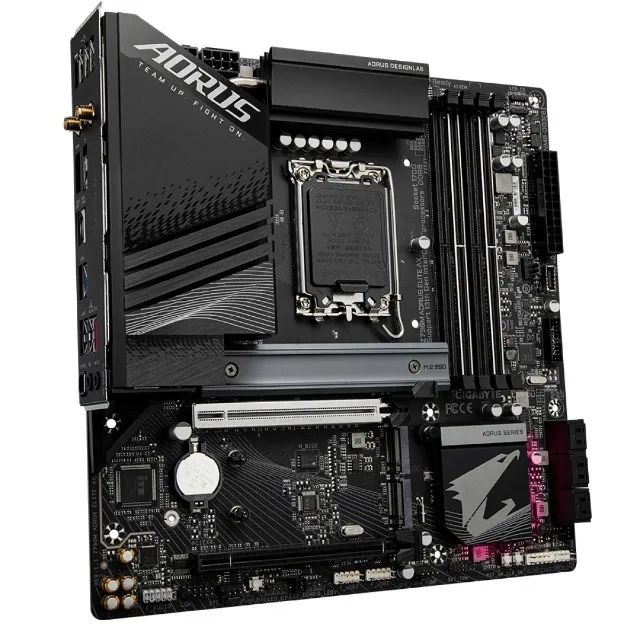 Placa Mãe LGA1700 Z790M DDR5 12ª/13ª/14ª Geração Aorus Elite AX WI-FI/BT/m-ATX - WZetta  - Foto 3