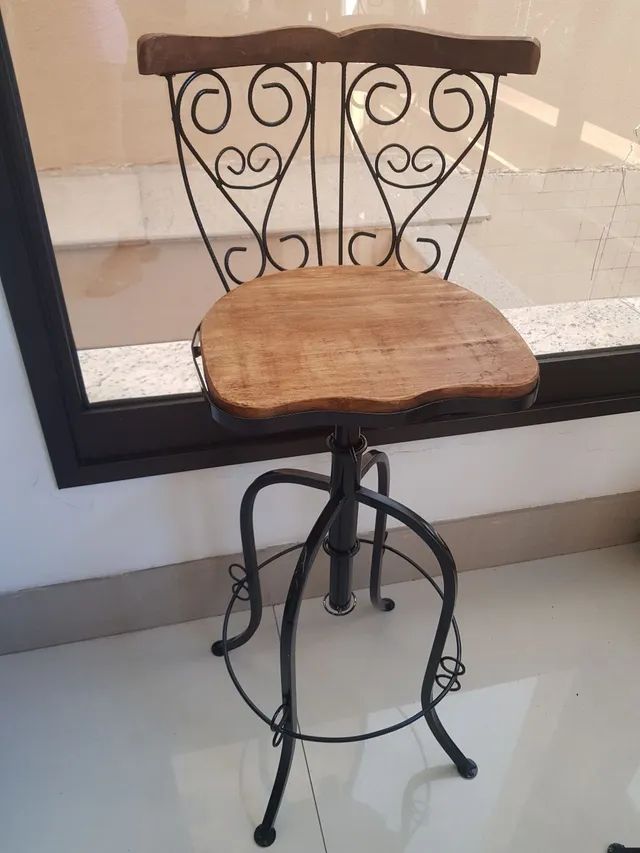 Banqueta Bistrô Ajustável Arabesco Coração  - Foto 4
