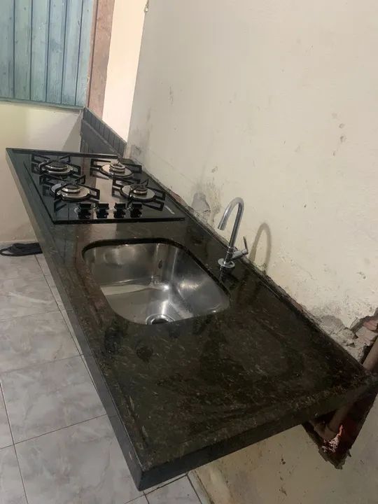 VENDO! Pia de granito +cooktop R900,0 verde ubatuda (preto) Fogões e