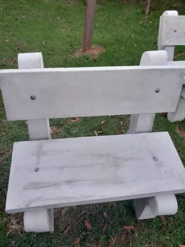 Banco em cimento para decoração de jardim e chácaras - Foto 3