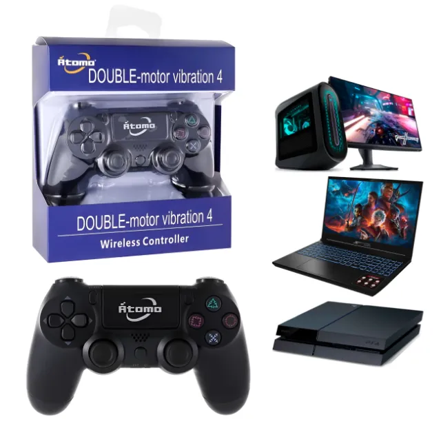 Controle Gamepad Joystick Sem Fio USB Doubleshock para Console PS4 Notebook PC Gamer