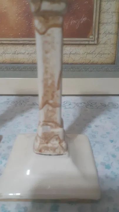 Par castiçais  louça  super antigos.. - Foto 6