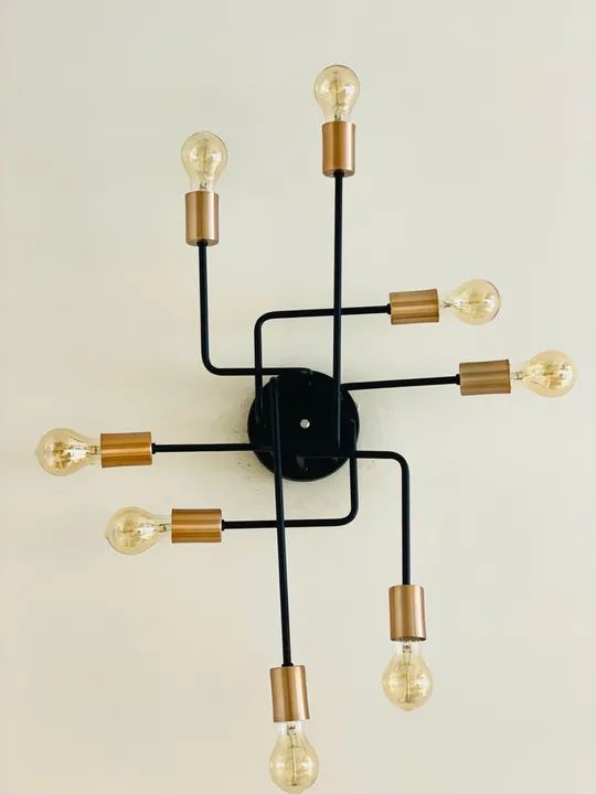 Lustre Plafon Aranha com 8 Lâmpadas - Iluminação Incrível! - Foto 5