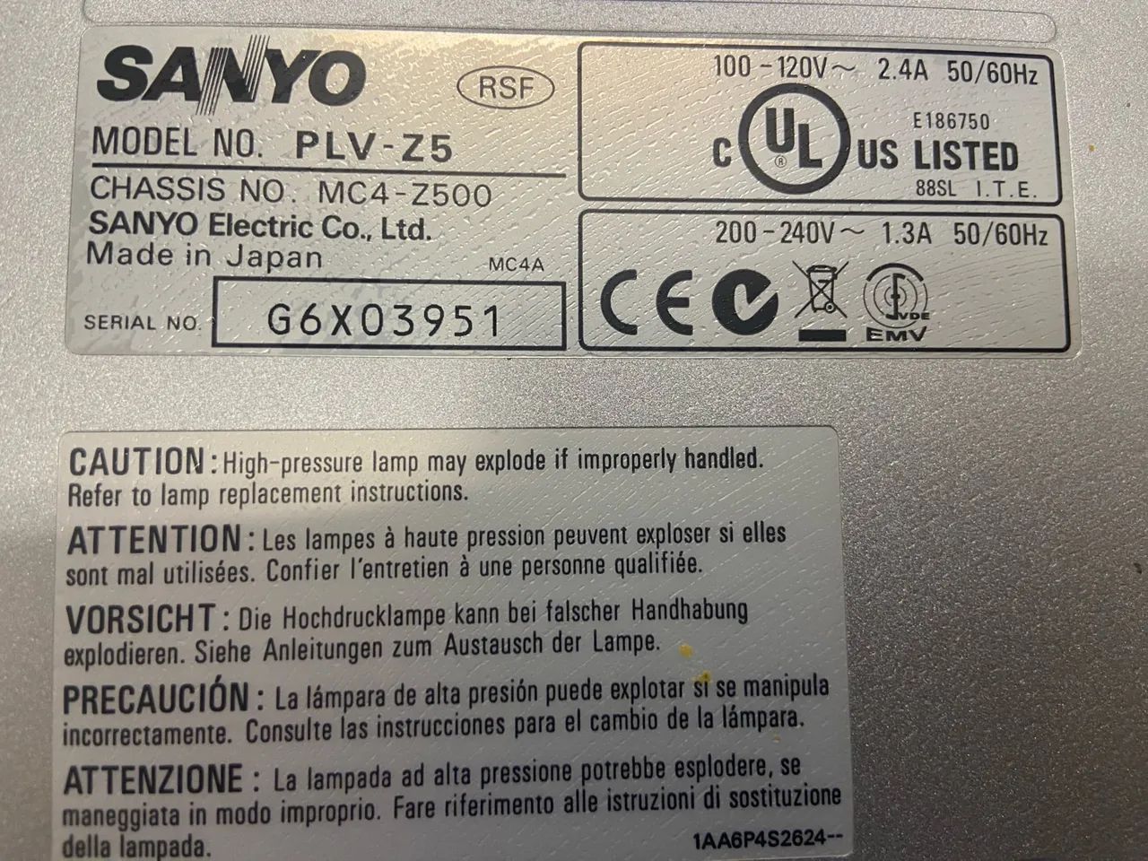 Projetor Sanyo PLV-Z5 - Foto 3
