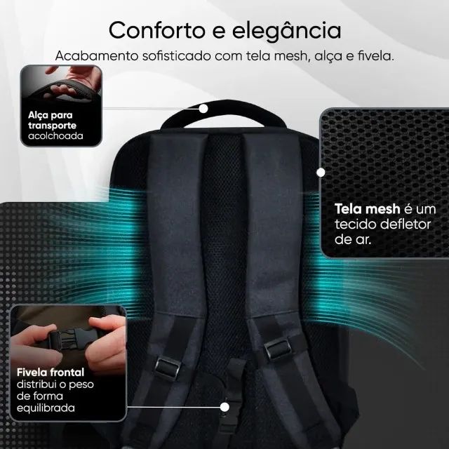 Mochila para Notebook GT Essential 3 15.6" - WZetta - Foto 4
