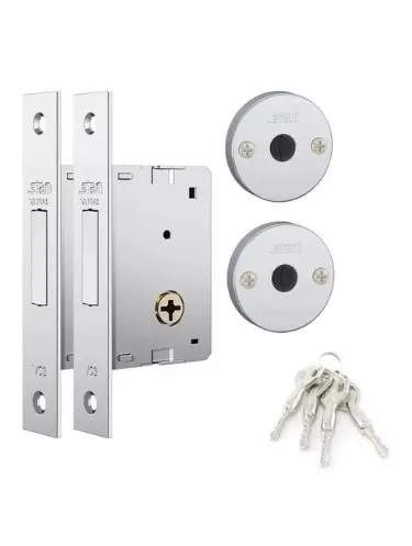 Trava de segurança tetra Stam 1001 dupla inox cromado