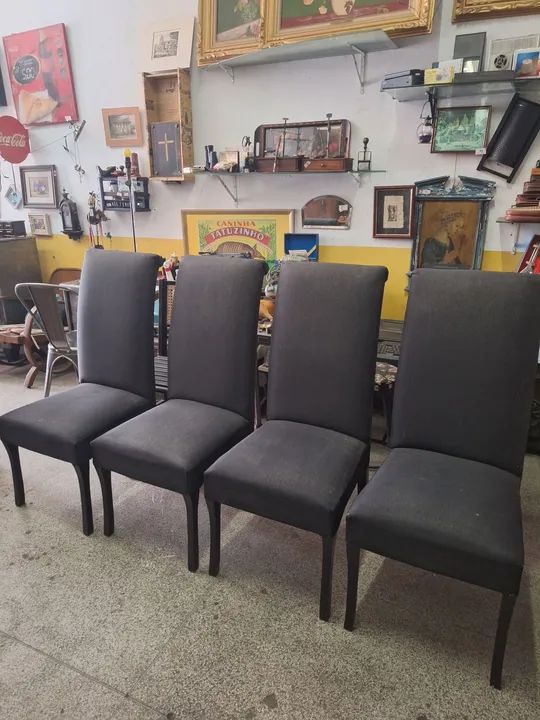 4 cadeiras usadas madeiramento perfeito - Foto 2