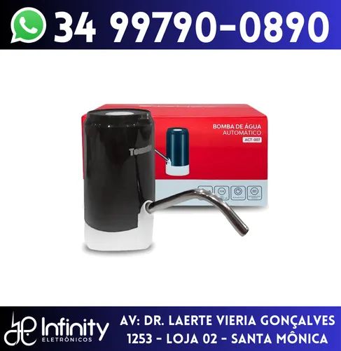 Bomba Elétrica p/ Galão de Água Recarregável Tomate