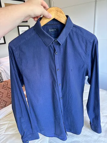 Camisa social Individual azul bic tam M