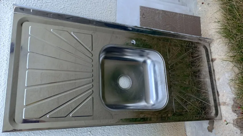 Pia de inox 1,20 m seminova