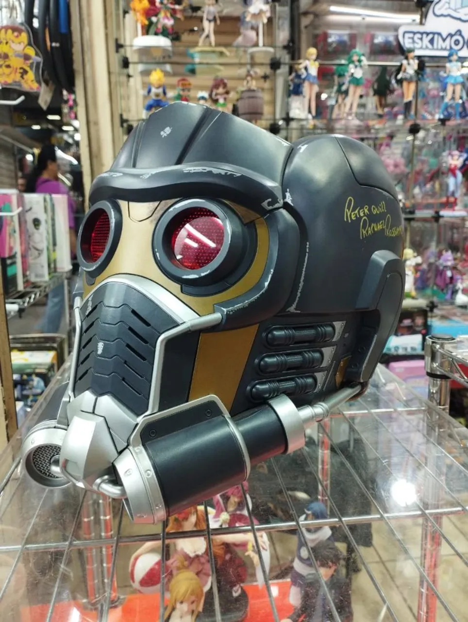 Máscara do Star-Lord - Guardiões da Galáxia autografado por Raphael Rossatto