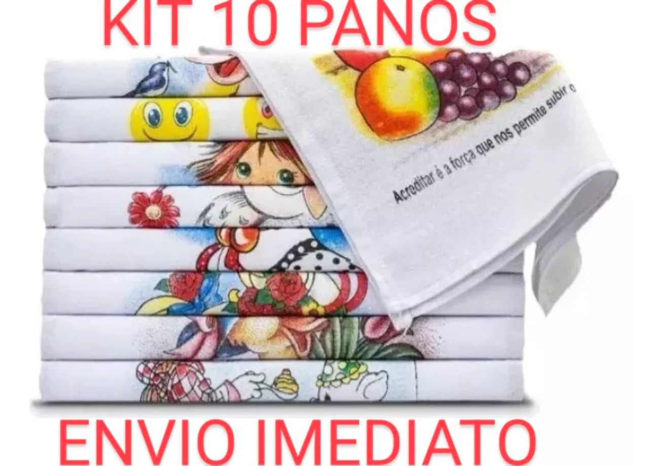 Kit 10 Panos de Cozinha 37,00 - Envio Imediato