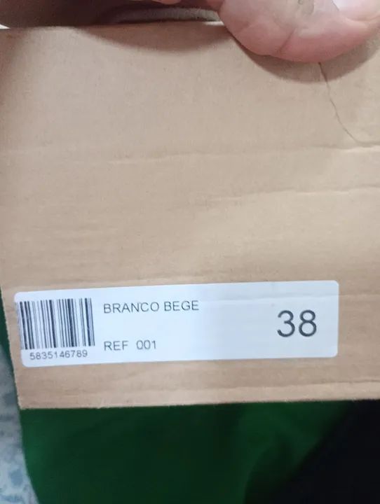 Tênis Casual Branco e Bege - Foto 5