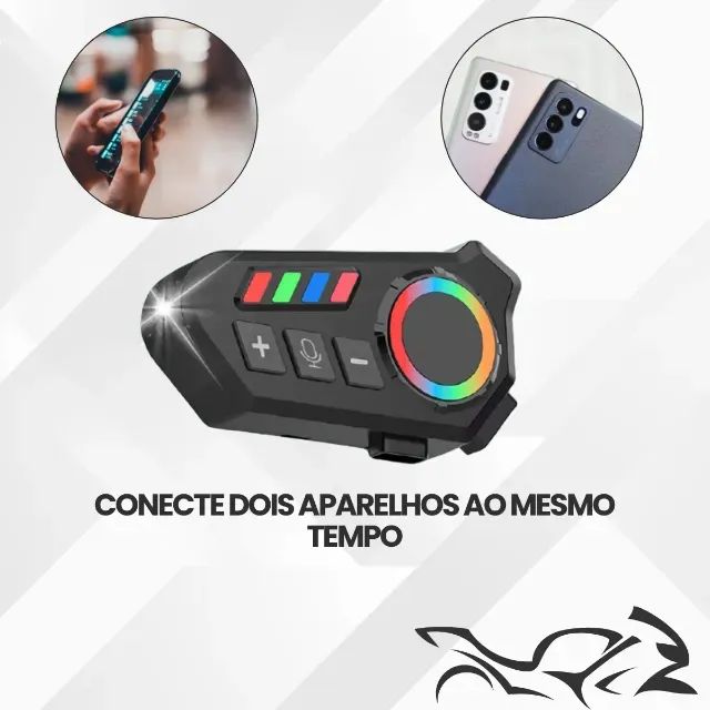 Fone De Ouvido Para Capacete Bluetooth Headset  Sem Fio - Foto 2