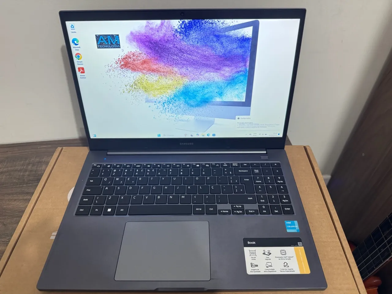 Notebook Samsung Book Celeron 11ªth SSD 256Gb Nvme FullHD Rede5G Novinho na Caixa!