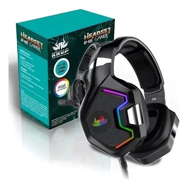 Fone De Ouvido Headset Gamer 7.1 Usb P2 Led Rgb Microfone