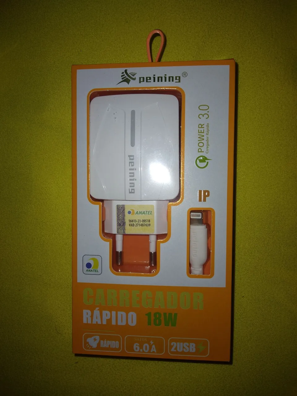 Carregador Rápido 18W Peining - Power 3.0