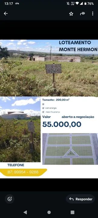 Vende Terreno Quitado