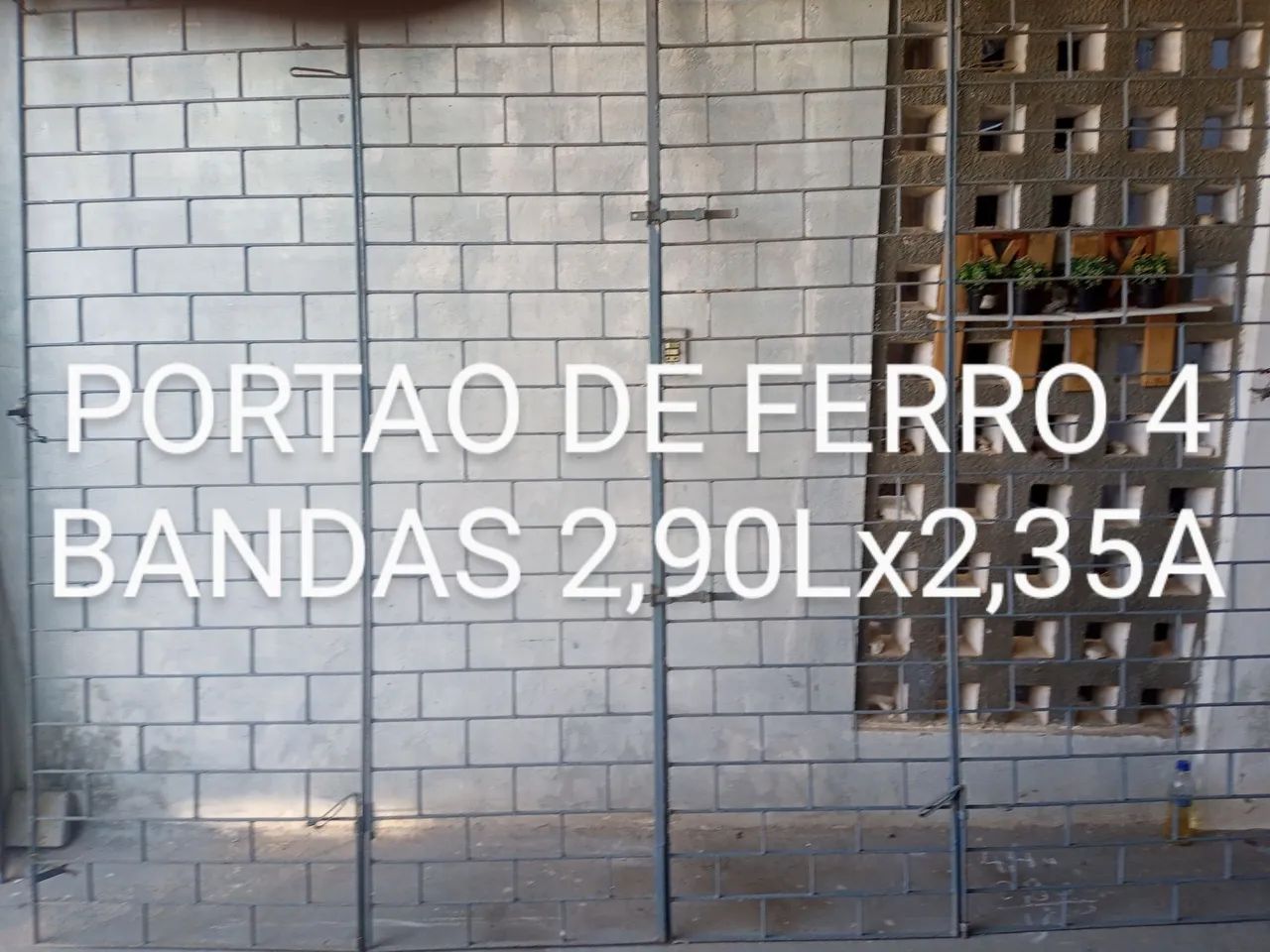 Portão de Ferro 4 Bandas 2,90Lx2,35A