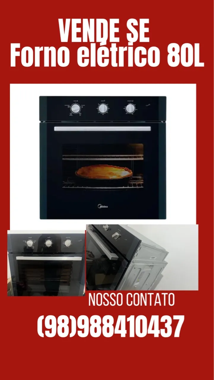 Forno elétrico 80L Midea - Venda