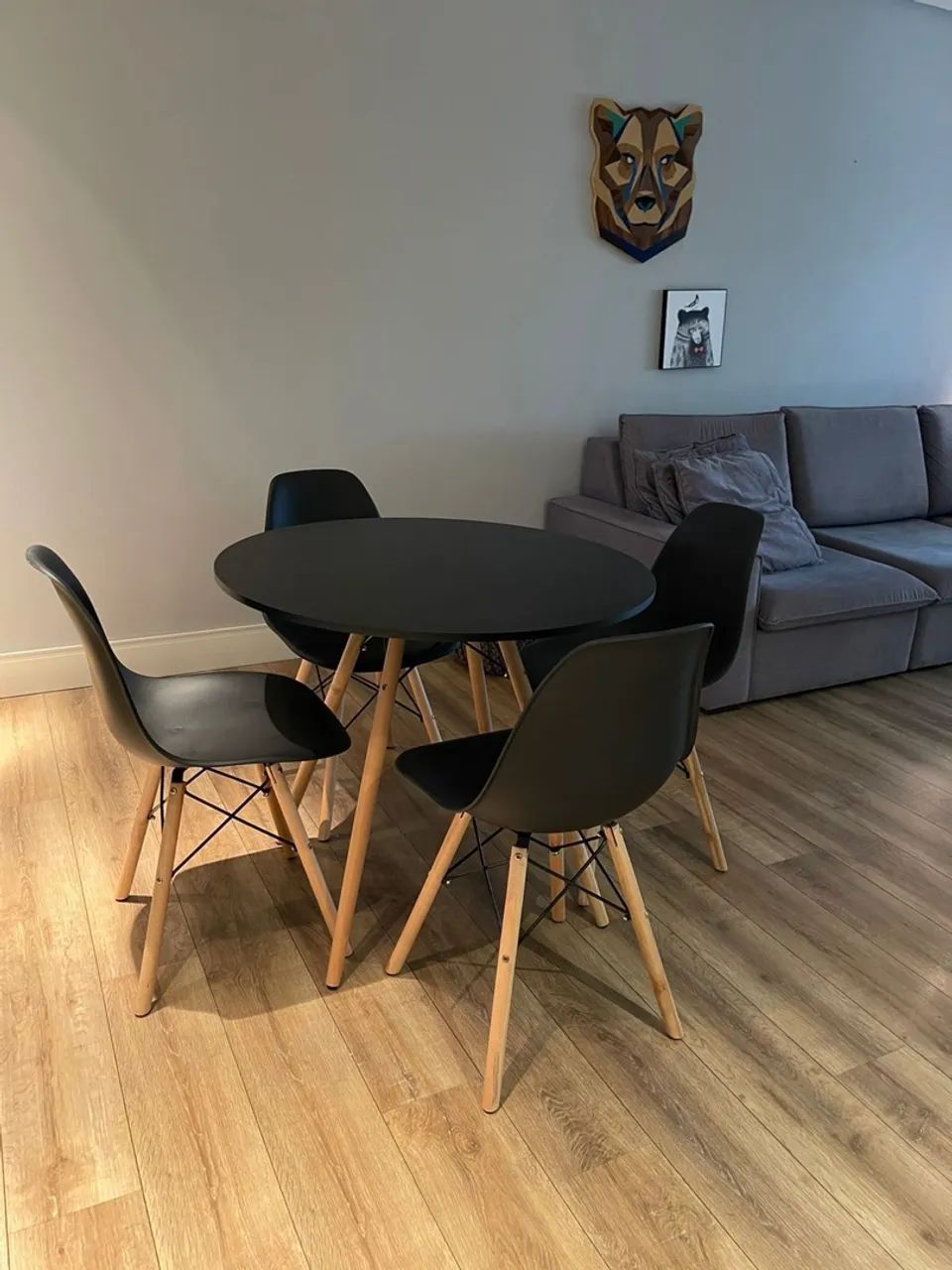 Mesa redonda com 4 cadeiras estilo Eiffel - Foto 2