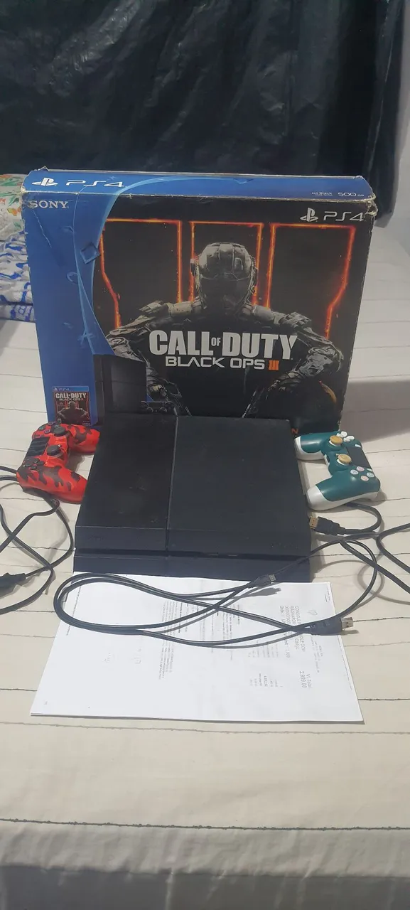 Ps4 na caixa nota fiscal 2 controles 40 jogos Fifa 25 pes 25