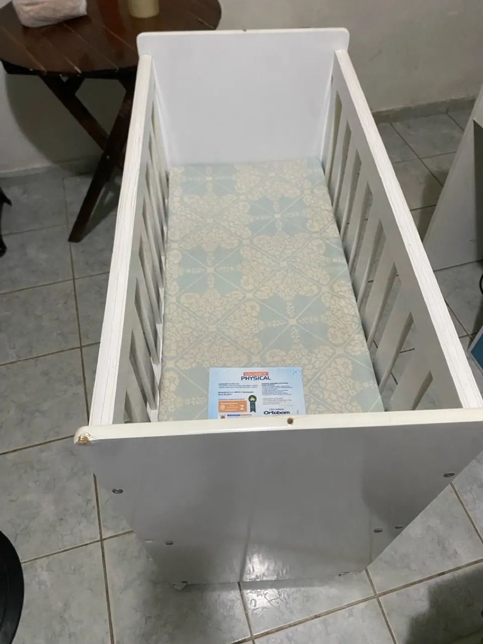 Mini Berço Branco com Grade64298914354946122