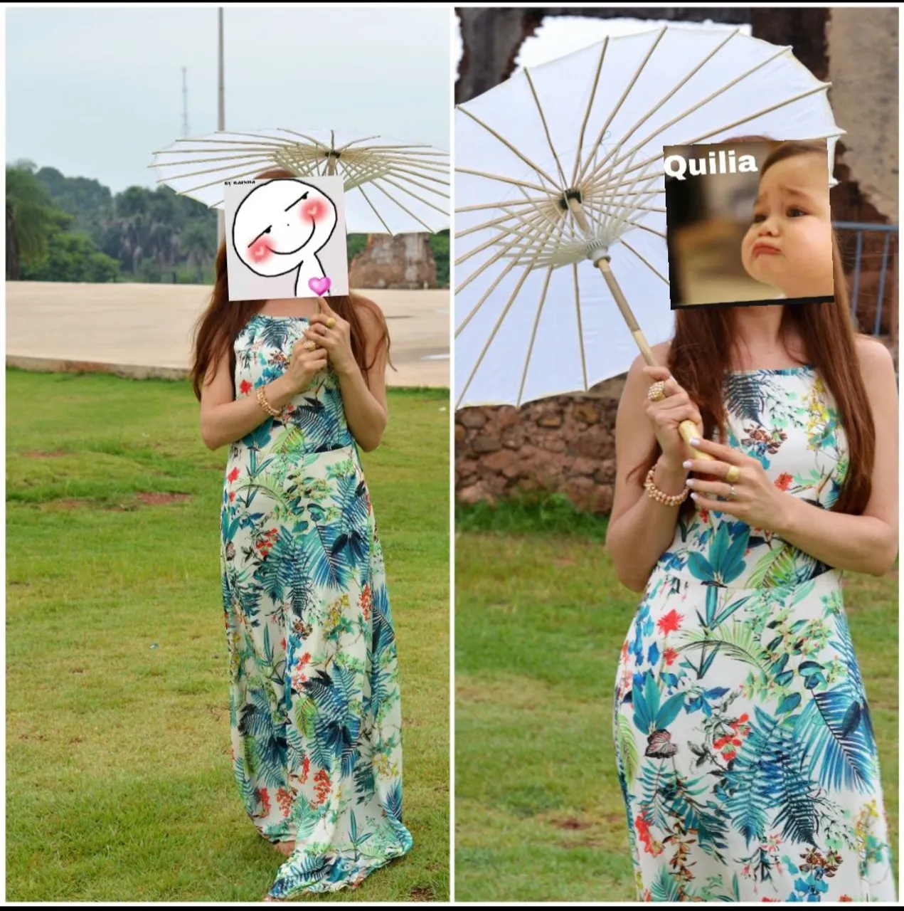 Vestido longo floral