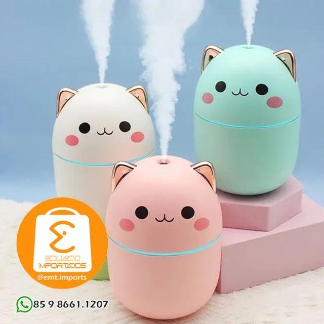 Mini Umidificador de Ar Gatinho 250ml LEY-1825