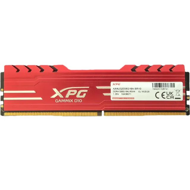 ADATA XPG Gammix D10 Memory Kit, 16GB (2×8GB), DDR4, 3200MHz, CL16, Red64739260488323123