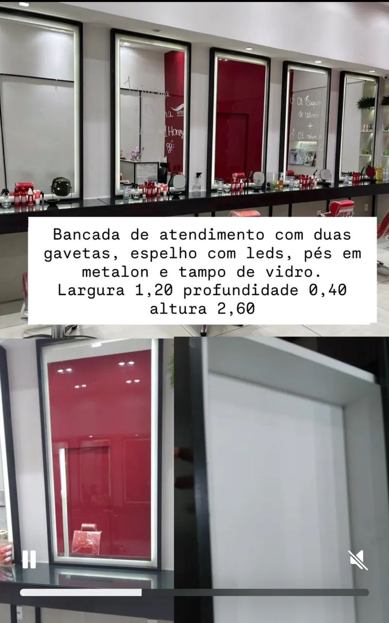 Bancada de maquiagem, design de sobrancelhas, salão  - Foto 3