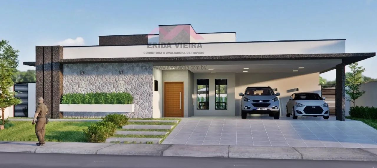 Casa em construção no Condomínio Colonial Village II em Pindamonhangaba/SP.