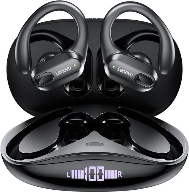 Fone De Ouvido Bluetooth 5.3 Lenovo Xt80 Trinkplus Preto - Foto 2