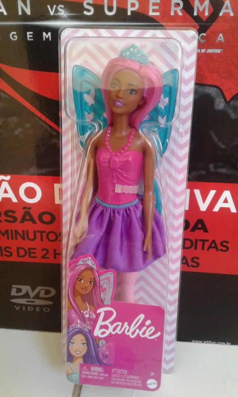 Boneca Barbie Fada Morena Mattel Nova Lacrada  - Foto 2