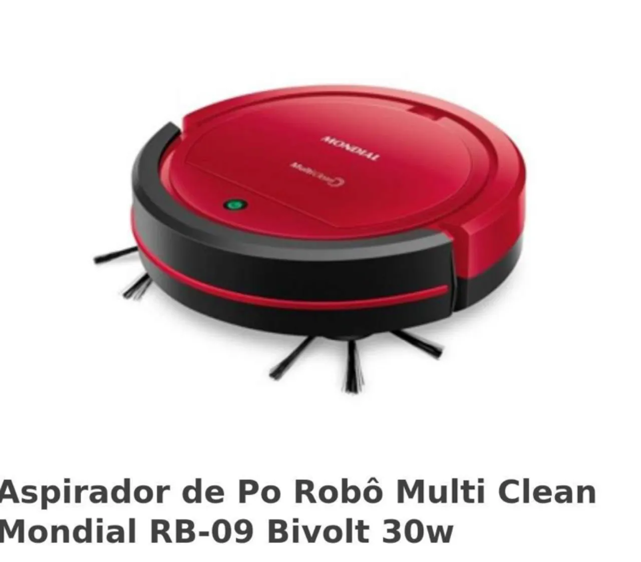 Aspirador de Pó Robô Mondial Multi Clean RB-09