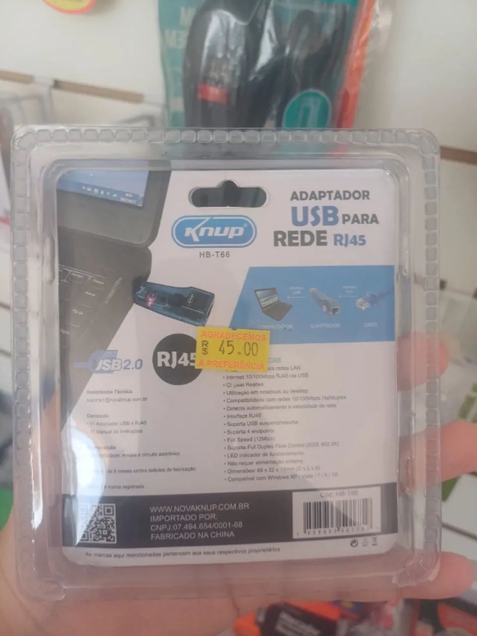 Adaptador USB para Rede RJ45 - Foto 2