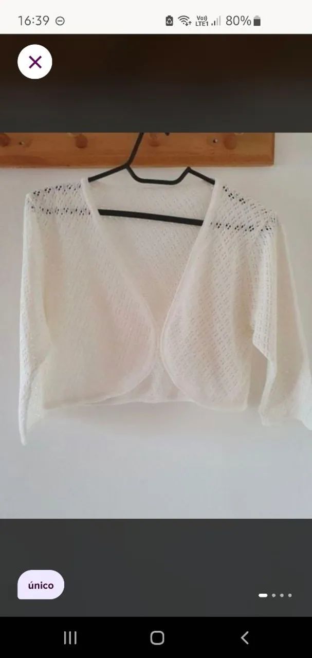 Bolerinho branco infantil 
