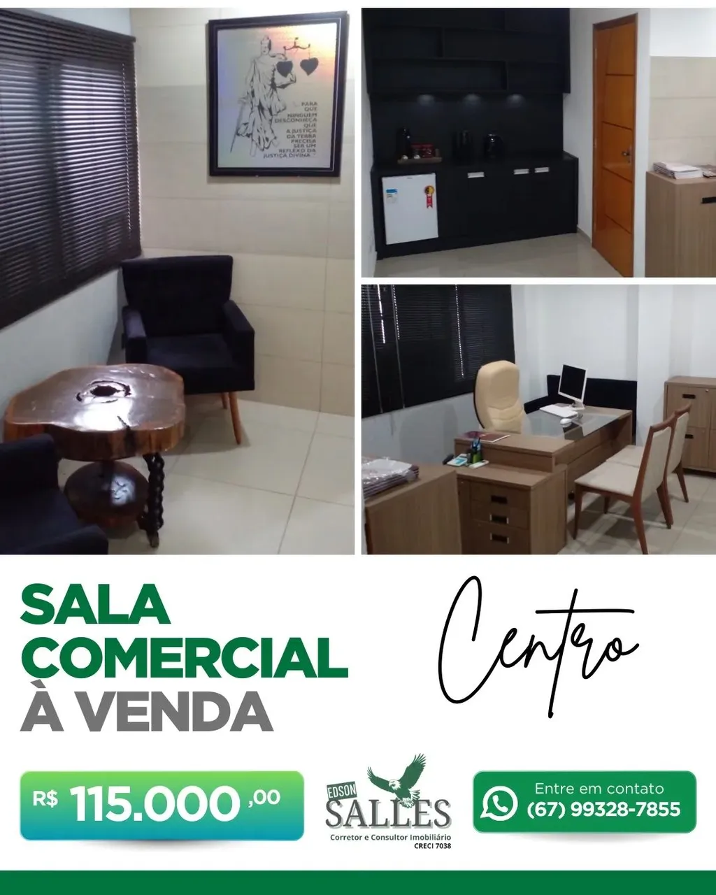 Sala comercial para venda possui 31 metros quadrados em Centro - Campo Grande - MS