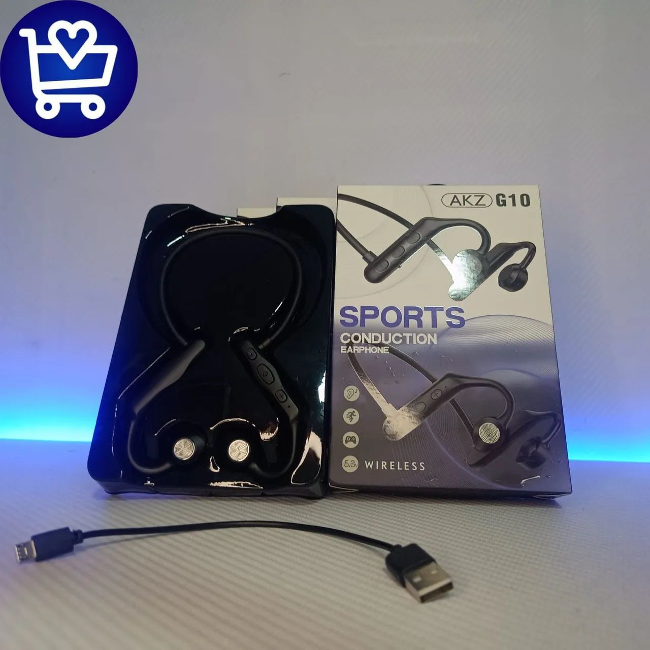 Fones de Ouvido Esportivos AKZ G10 - Condução Óssea - Wireless - Foto 3