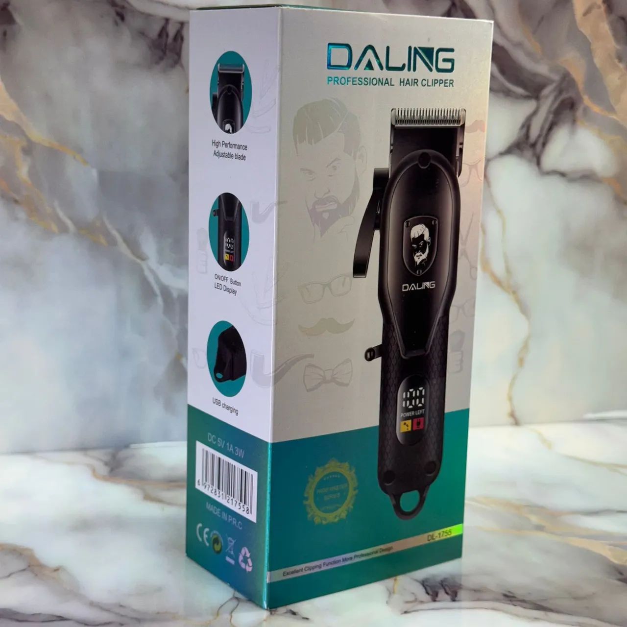 Máquina de cortar cabelo sem fio para cabeleireiro barbeiro uso pessoal  - Foto 3