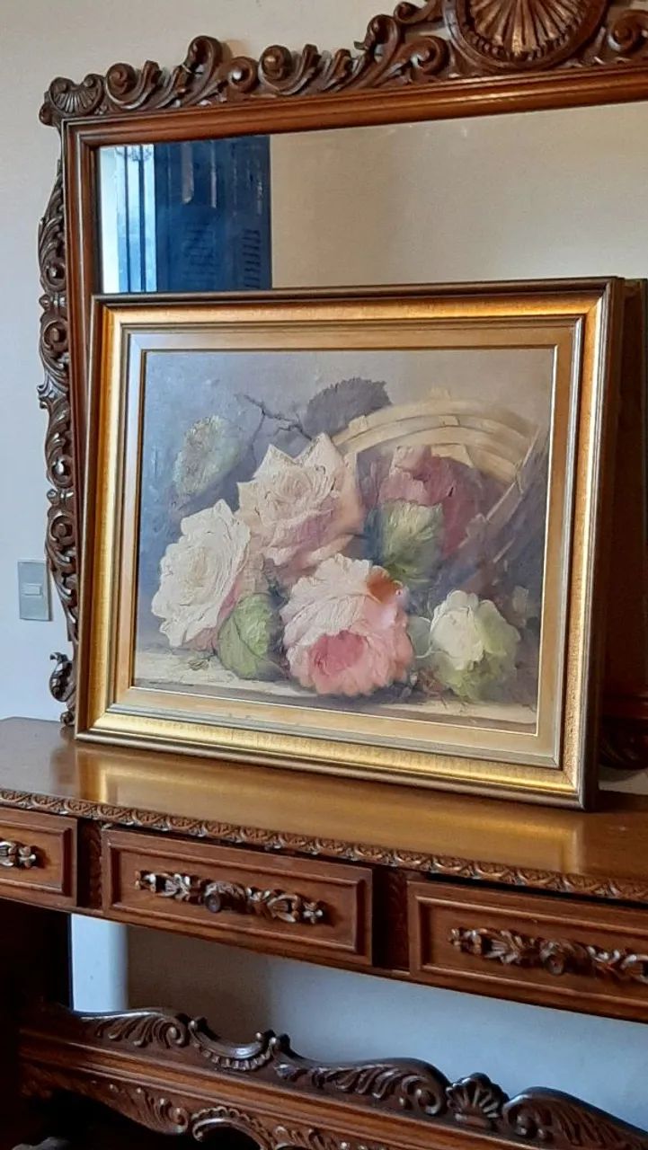 Óleo sobre tela do renomado artista "Davi das flores".  - Foto 4