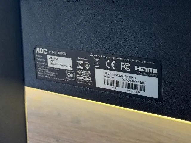 Monitor AOC 27 Pol 165Hz impecável  - Foto 3