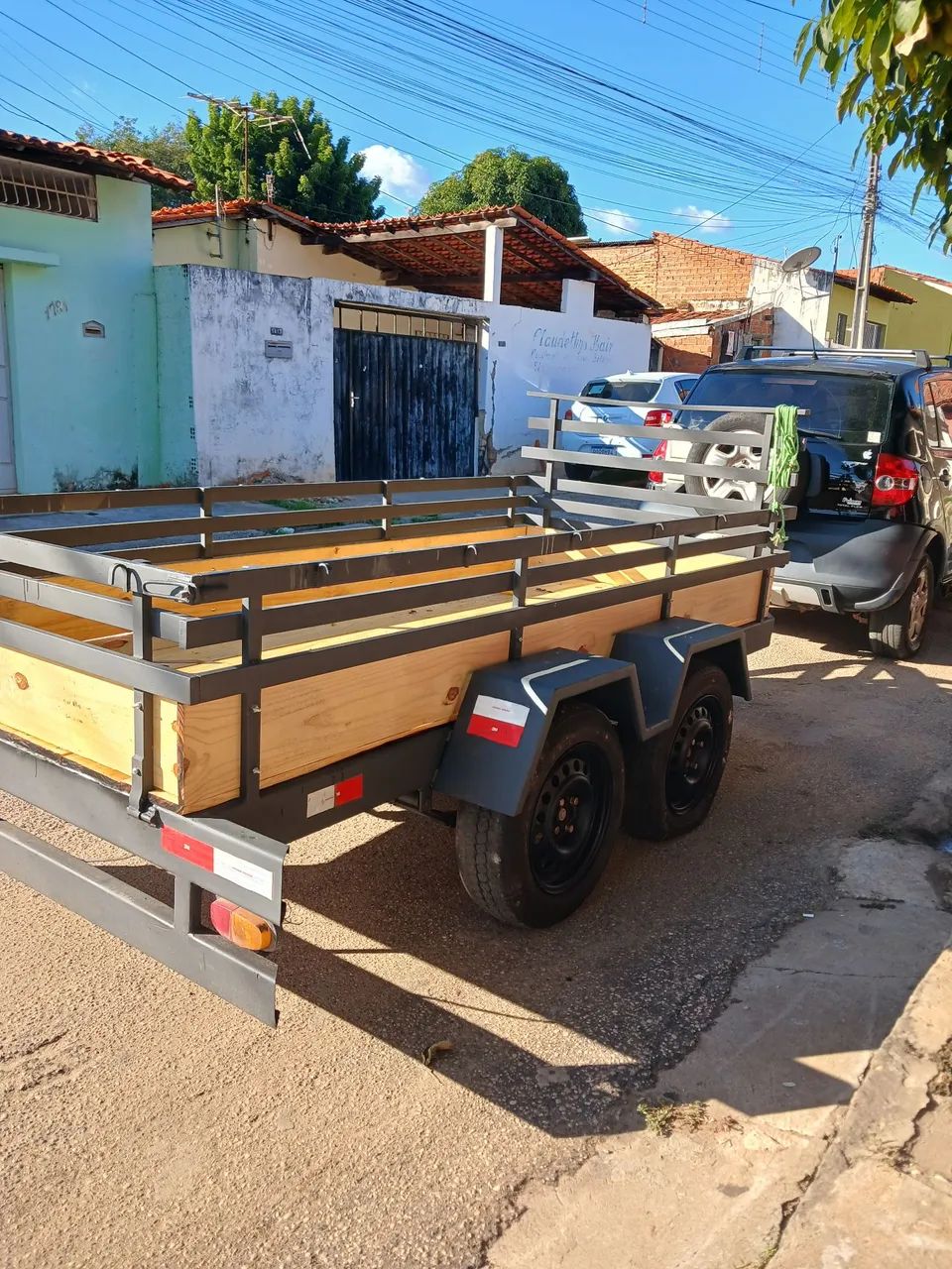 BAIXOU! - Carretinha para transporte - Madeira e Aço Reforçado - Foto 3