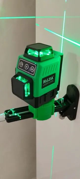 Nível a Laser Profissional Recarregável com Auto Nivelamento - Kit Completo NOVO! - Foto 2